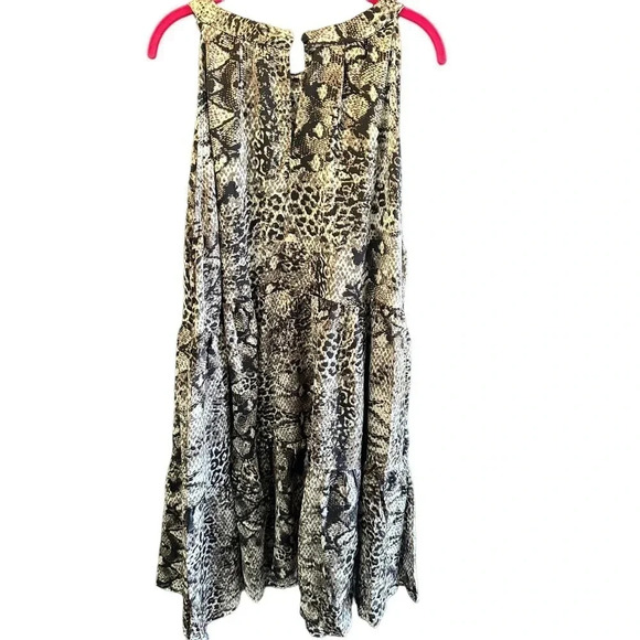 Chic Soul Women's Gray Animal Print Let Your Guard Down Dress‎ Size 2XL - Picture 3 of 5
